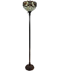 Amora Lighting Tiffany Style Torchiere Floor Lamp