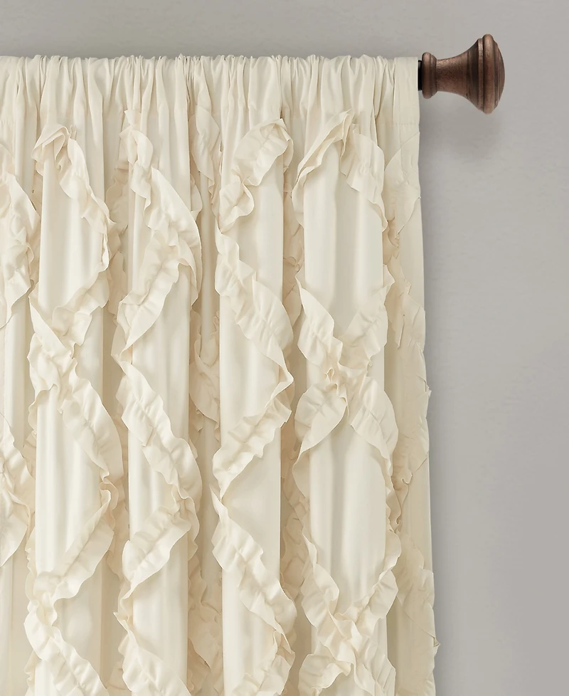 Ruffle Diamond 54" x 95" Curtain Set
