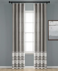 Lush Decor Nantucket Yarn Dyed Cotton Tassel Fringe Window Curtain Panels