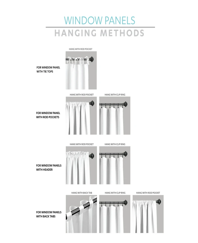 Allison Ruffle 40" x 95" Curtain Set