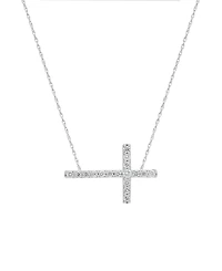 241 Wear It Both Ways Diamond Cross Pendant Necklace (1/2 ct. t.w.) in 14k White Gold