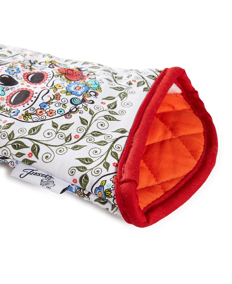 Fiesta Skull & Vine Oven Mitt & Pot Holder, Set of 2