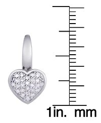 Diamond 1/4 ct. t.w. Heart Leverback Earrings in Sterling Silver
