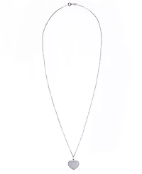 Diamond 5/8 ct. t.w. Heart Locket Pendant Necklace in Sterling Silver