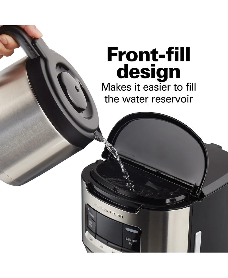 Hamilton Beach Front Fill 12 Cup Programmable Coffee Maker with Thermal Carafe - 46391
