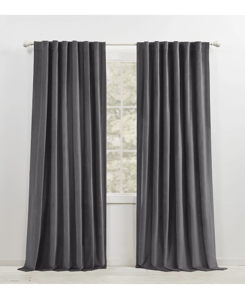Lauren Ralph Lauren Velvety Room Darkening Back Tab Rod Pocket Curtain Panel
