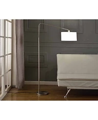 Artiva Usa 'The 80-Degrees' 64" Medium Arch Telescope Reach Floor Lamp with Shade