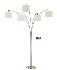 Artiva Usa Lucianna 83" 5-Arch Led Floor Lamp with Dimmer
