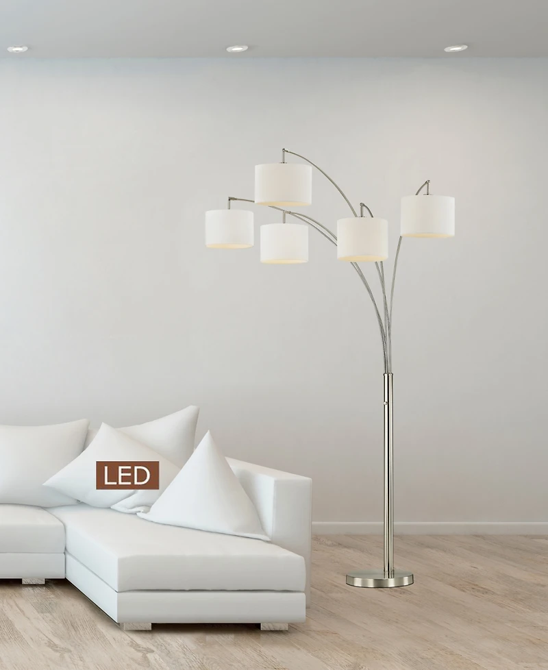 Artiva Usa Lucianna 83" 5-Arch Led Floor Lamp with Dimmer