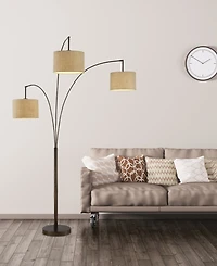 Artiva Usa Lumiere Modern Led 80" 3-Arched Floor Lamp with Dimmer