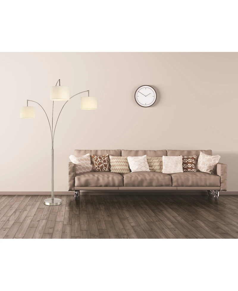 Artiva Usa Lumiere Modern Led 80" 3-Arched Floor Lamp with Dimmer