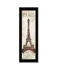 Trendy Decor 4U Paris Panel by Cloverfield Co, Ready to hang Framed Print, Black Frame, 8" x 23"