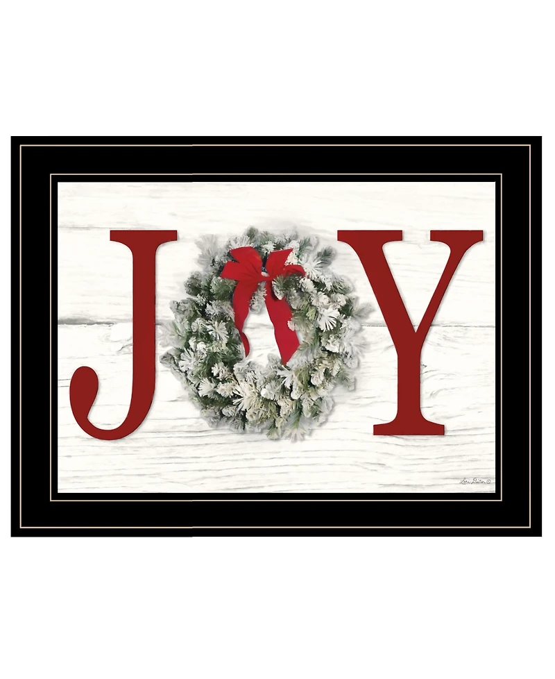 Trendy Decor 4U Christmas Joy by Lori Deiter, Ready to hang Framed Print, Black Frame, 21" x 15"