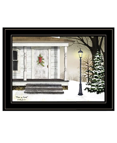 Trendy Decor 4U Peace on Earth by Billy Jacobs, Ready to hang Framed Print, Black Frame, 19" x 15"