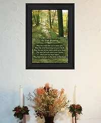 Trendy Decor 4U Irish Blessing By Trendy Decor4U, Printed Wall Art, Ready to hang, Black Frame, 14" x 10"