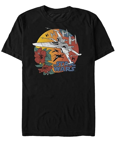 Star Wars Men's Episode Ix Floral Moon Fighter T-shirt