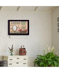 Trendy Decor 4U Country Bath By Pam Britton, Printed Wall Art, Ready to hang, Black Frame, 18" x 14"