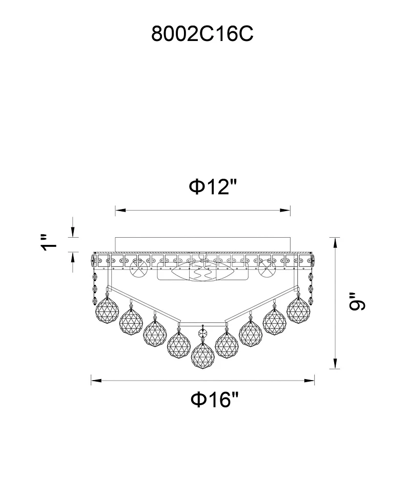 Cwi Lighting Luminous 5 Light Flush Mount