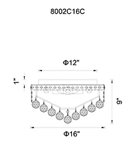 Cwi Lighting Luminous 5 Light Flush Mount