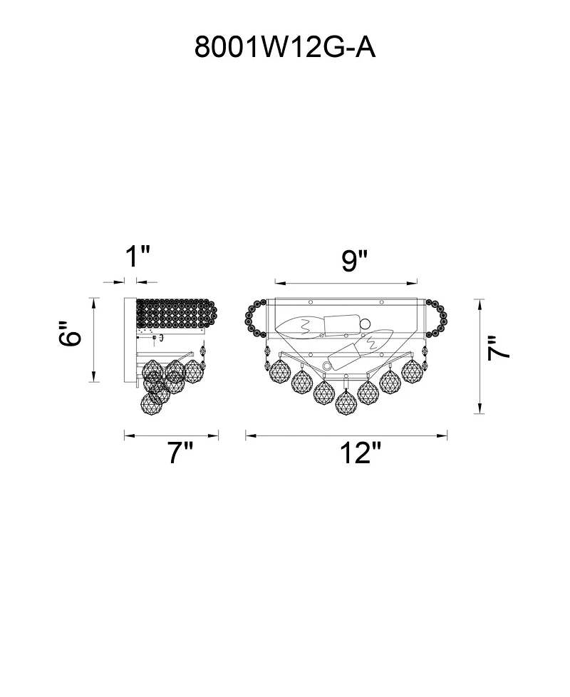 Cwi Lighting Empire 2 Light Wall Sconce