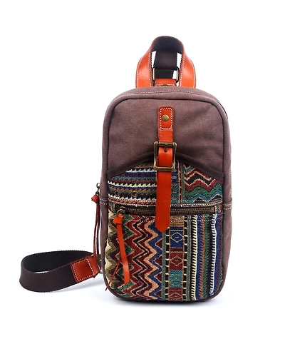 Tsd Brand Four Season Canvas Sling Bag
