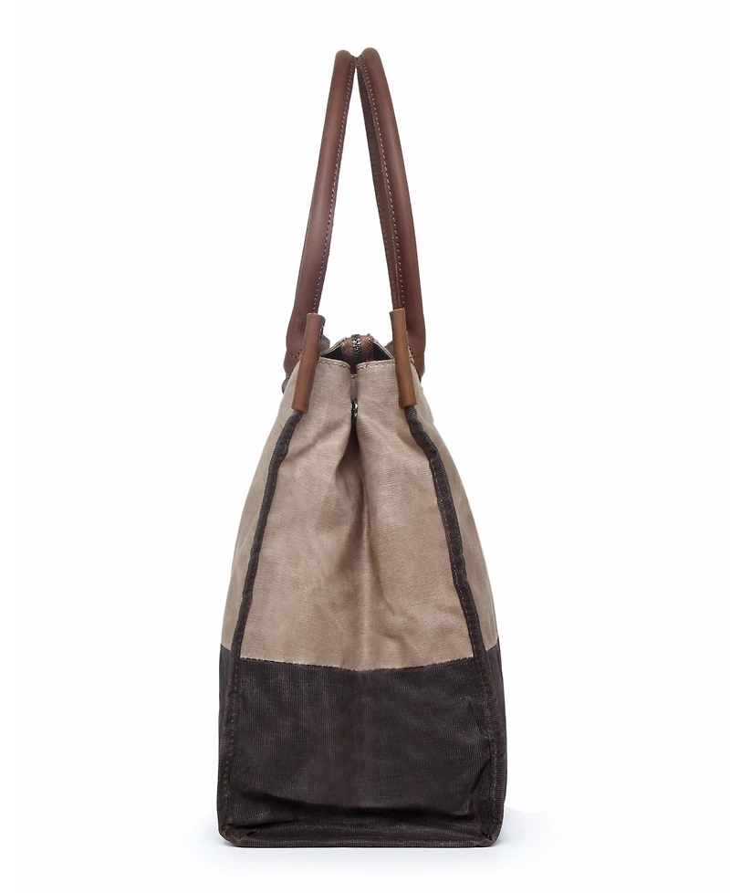 Tsd Brand Stone Creek Waxed Canvas Tote Bag
