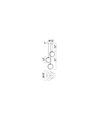 Cwi Lighting Da Vinci 3 Light Multi Light Pendant