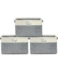 Sorbus Twill Storage Basket, Set of 3