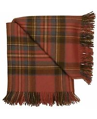 Prince of Scots Highland Tartan Tweed Merino Wool Throw, 55" x 72"