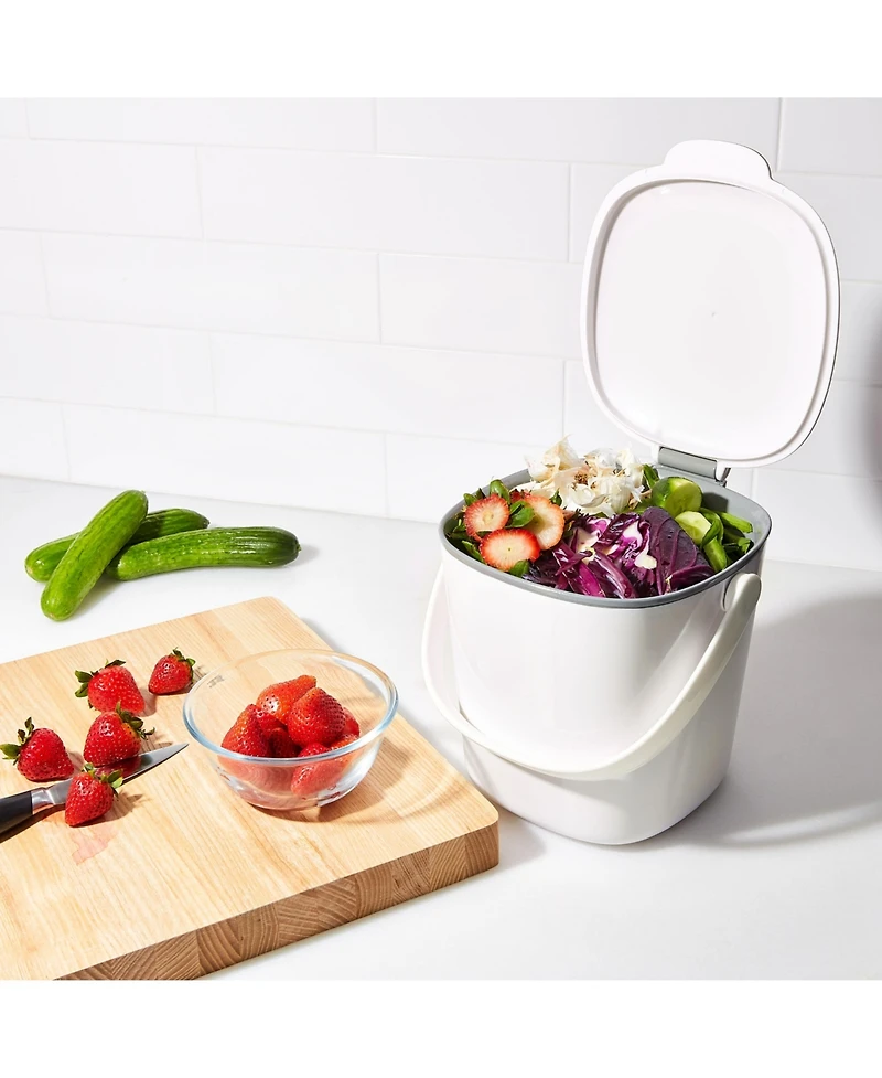 Oxo Easy Clean 0.75 Gallon Compost Bin, White