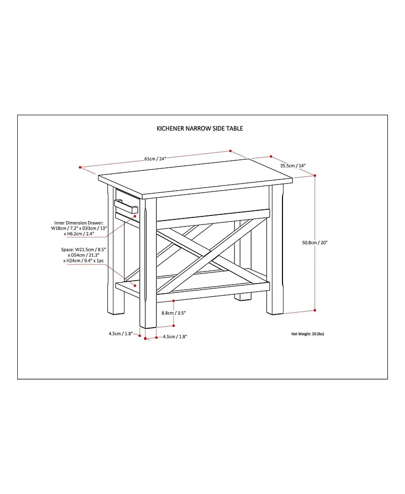 Kitchener Side Table