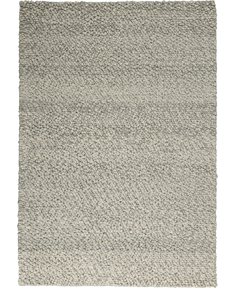 Calvin Klein CK940 Riverstone Gray and Ivory 4' x 6' Area Rug