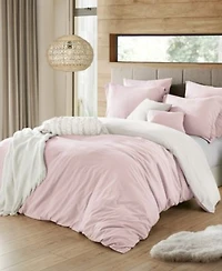 Cathay Home Inc. Ultra Soft Reversible Crinkle Duvet Cover Sets