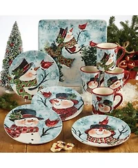 Certified International Watercolor Snowman Dinnerware Collection