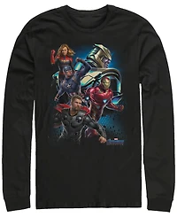 Marvel Men's Avengers Endgame Group Action Pose, Long Sleeve T-shirt