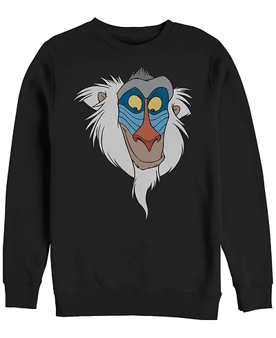 Disney Men's Lion King Rafiki Big Face, Crewneck Fleece