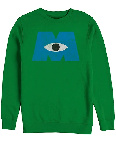 Disney Pixar Men's Monsters Inc. Eye Logo, Crewneck Fleece