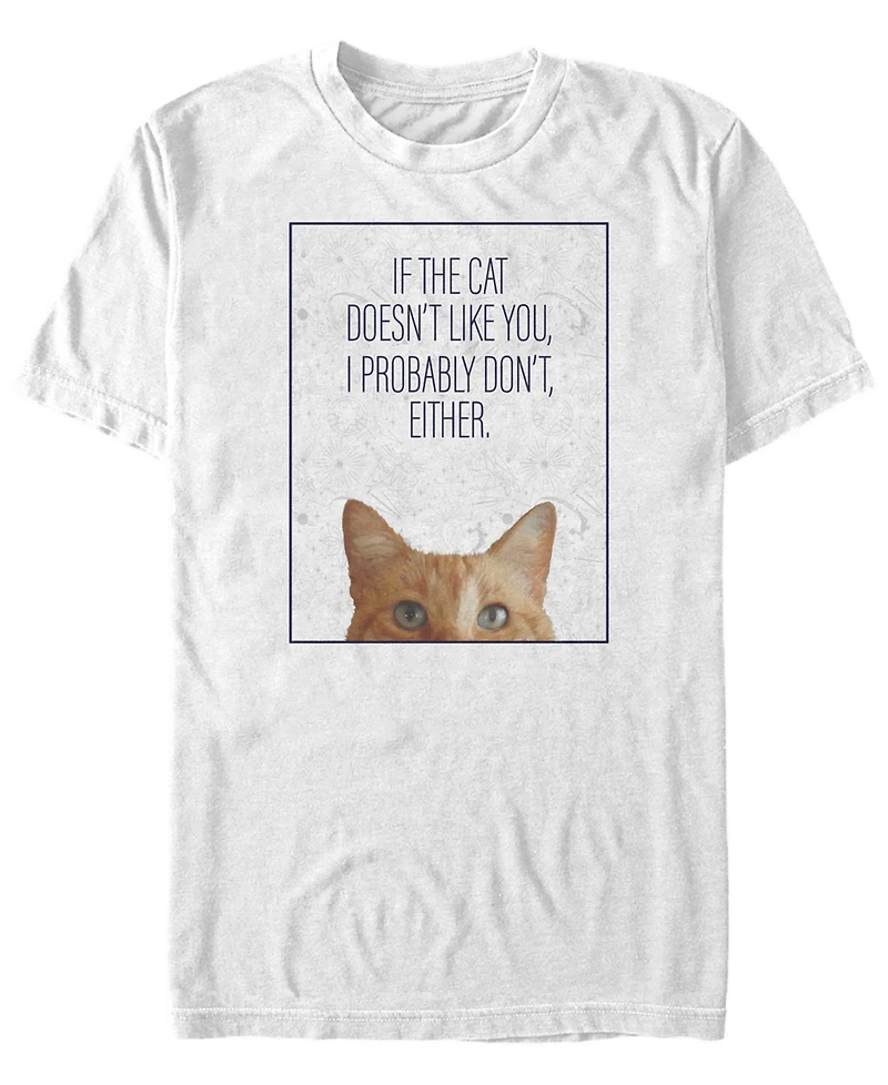 Marvel Men's Captain the Cat Doesn't Like You, Short Sleeve T-shirt