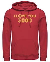 Marvel Men's Avengers Endgame Simple I Love You 3000 Iron Man, Pullover Hoodie