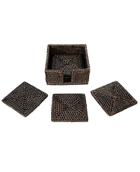 Artifacts Rattan Square Coasters - 7 Piece Set