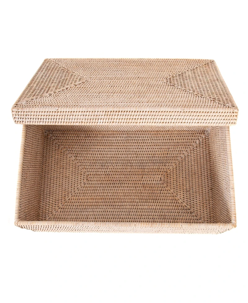 Artifacts Trading Company Artifacts Rattan Rectangular Storage Box with Lid