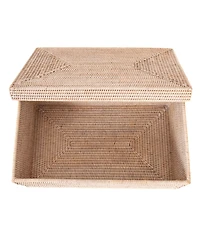 Artifacts Trading Company Artifacts Rattan Rectangular Storage Box with Lid