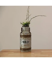 Vintiquewise Galvanized Metal Rustic Milk Can Collection