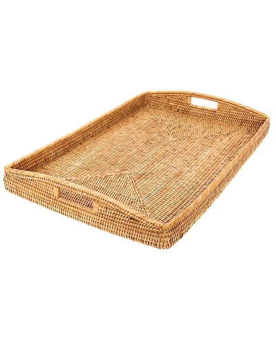 Artifacts Trading Company Artifacts Rattan Rectangular Tray High Handles