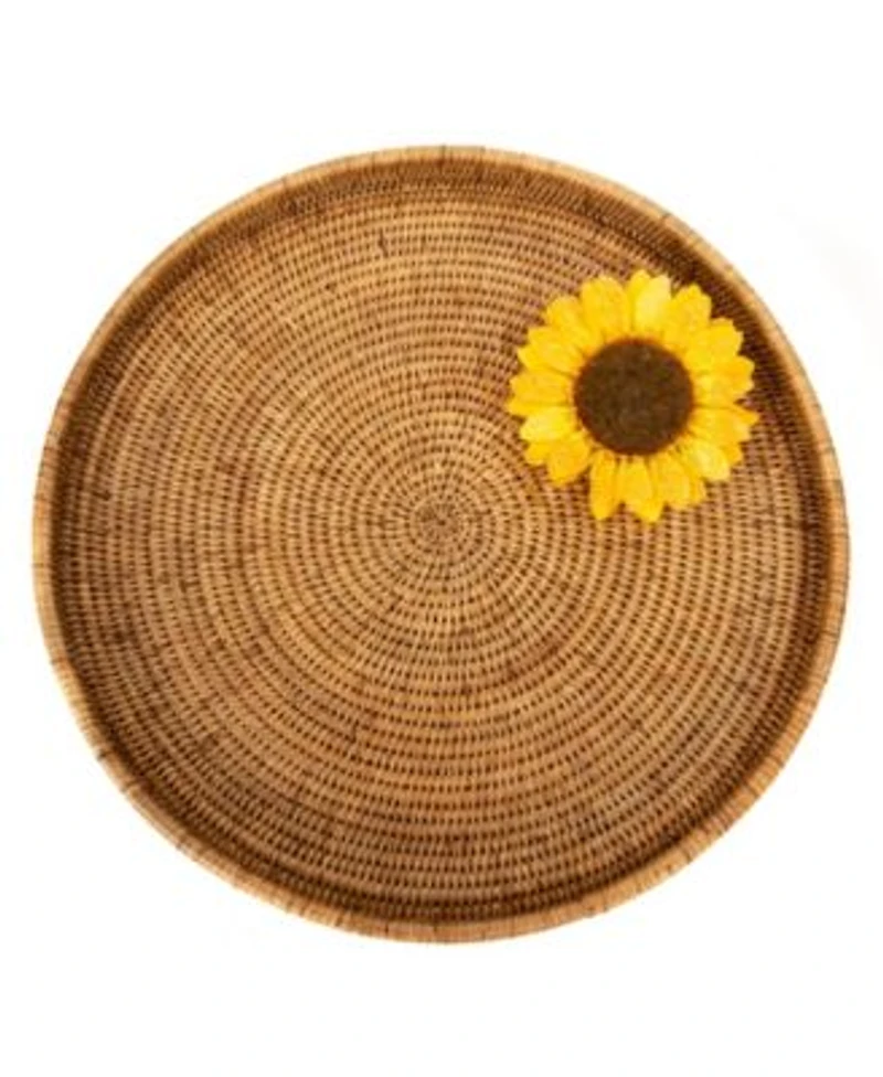 Artifacts Trading Company Rattan Round Tray Collection