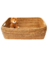 Artifacts Trading Company Artifacts Rattan Rectangular Oblong Storage Basket