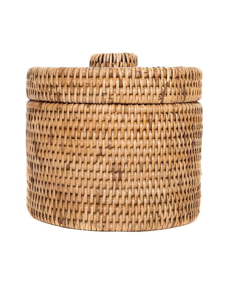 Artifacts Rattan Round Single Tissue Roll Box