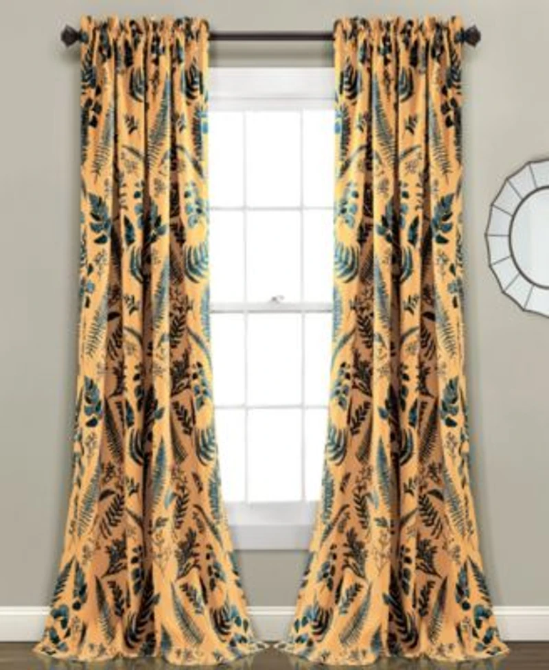 Devonia Botanical Print Curtain Sets