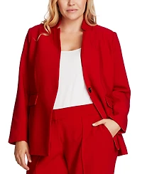 Vince Camuto Plus One-Button Notch-Collar Blazer