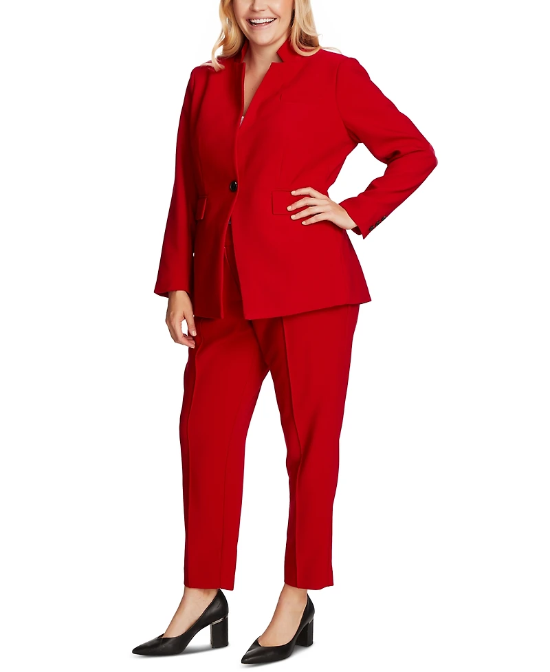 Vince Camuto Plus One-Button Notch-Collar Blazer